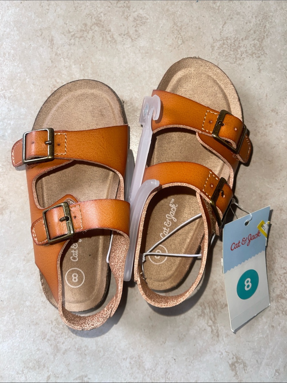 Cat & Jack Orange Double-Buckle Kids Sandals